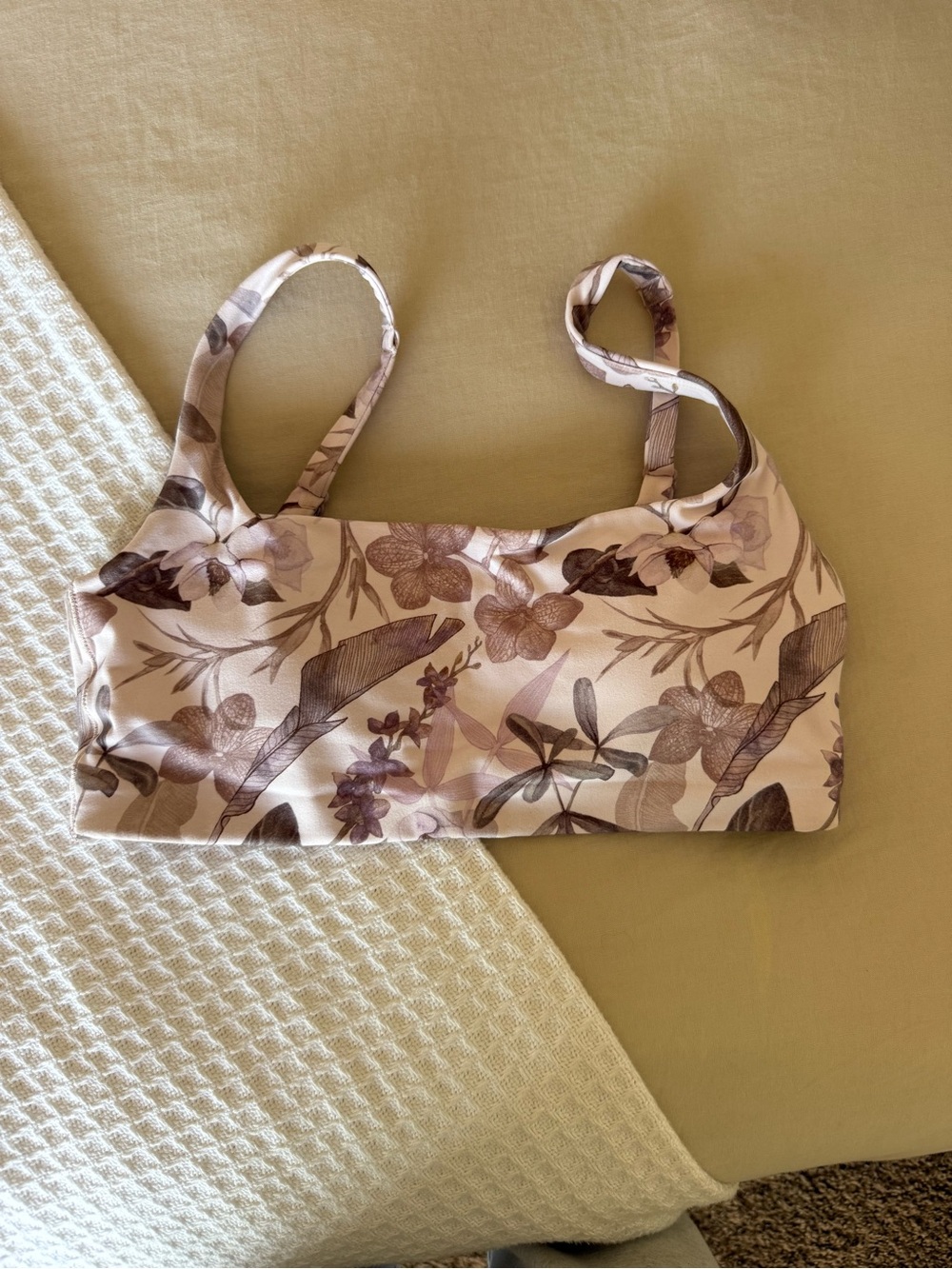 Vitality Scoop Floral Leaf Cloud Bra